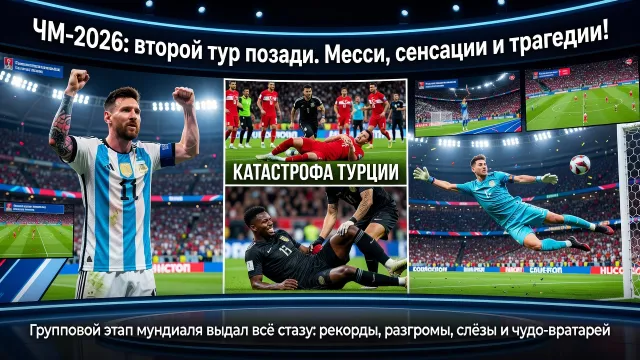ЧМ-2026: второй тур позади. Месси, сенсации и трагедии!